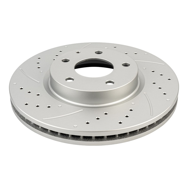 Front Disc Drilled Slotted Brake Rotors for 2013 2014 2015 Mazda CX-5 Set of 2 gallery