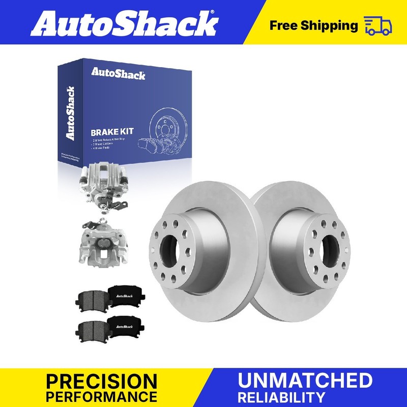 Rear Brake Rotors Premium Ceramic Pads Calipers for Volkswagen, Jetta 2005