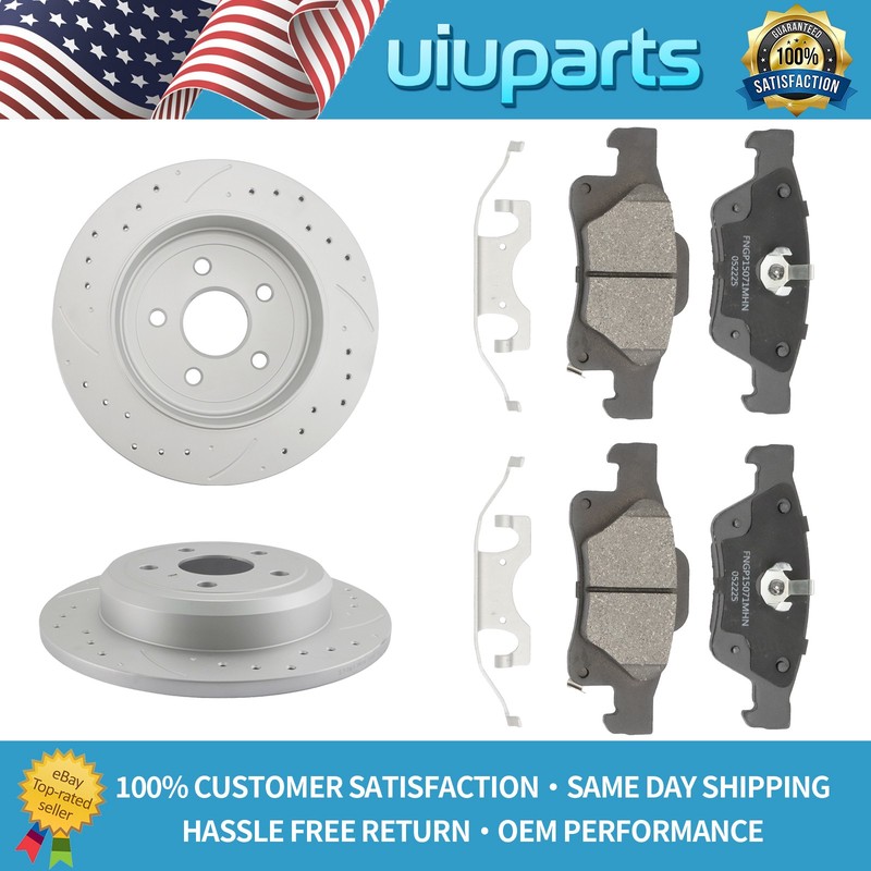 12.99” IN REAR Rotors Ceramic Brake Pads Kit for Dodge Durango Grand Cherokee