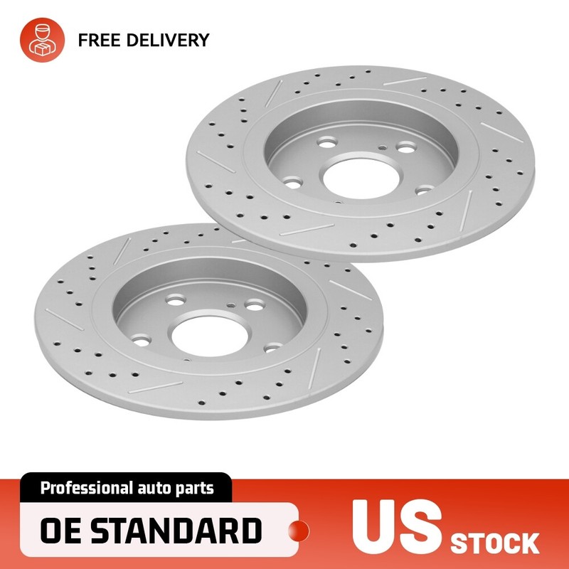Rear Drilled Brake Rotors for Toyota Matrix Corolla iM Scion xB iM Pontiac Vibe