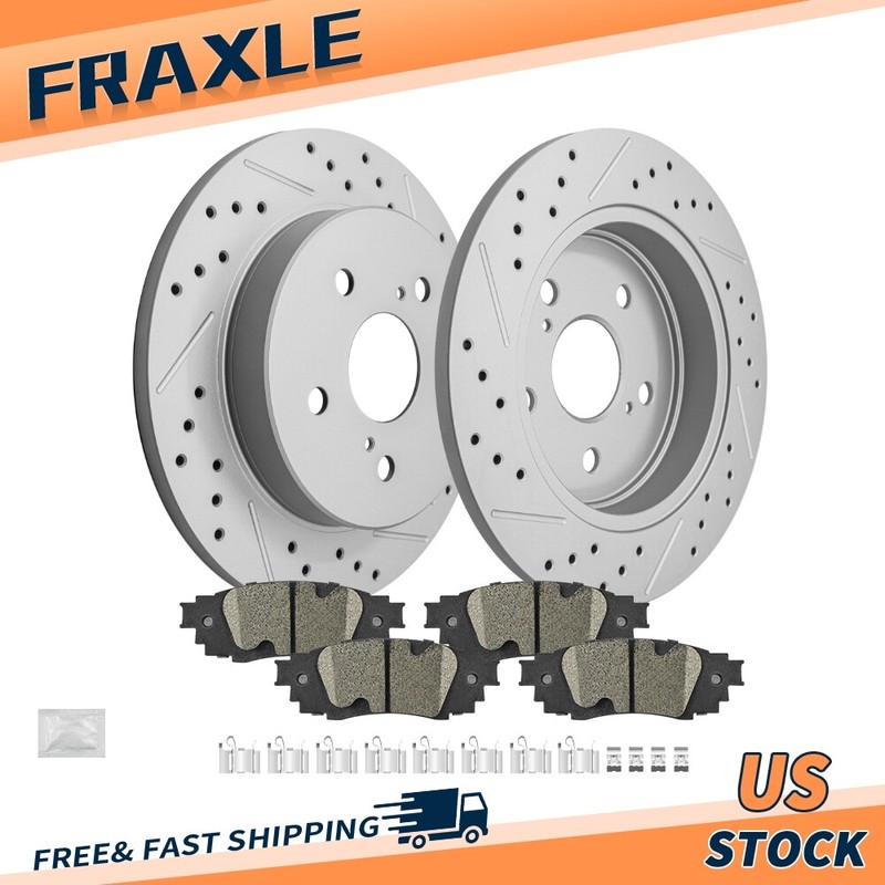 Rear Disc Brake Rotors And Brake Pads Kit For Rav4 Venza C-Hr Es250 Ux200 Ux250h