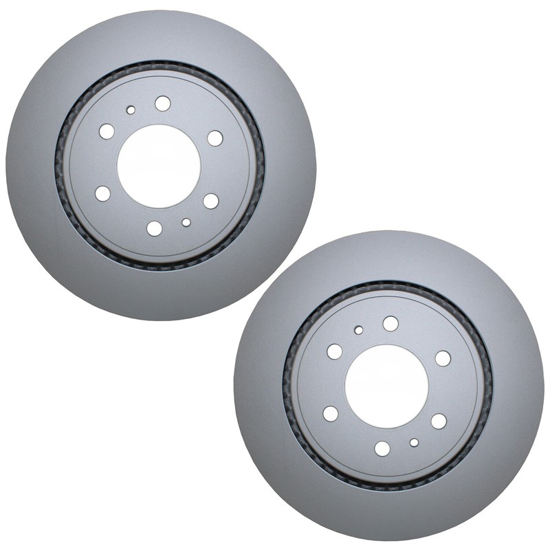 Bison Performance Pair Front Coated 350mm Brake Rotors For Expedition Navigator