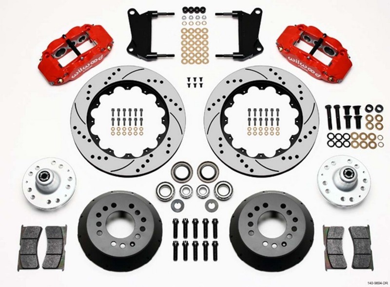 Wilwood for Narrow Superlite 6R Front Hub Kit 14.00in Drill Red 67-69 Camaro