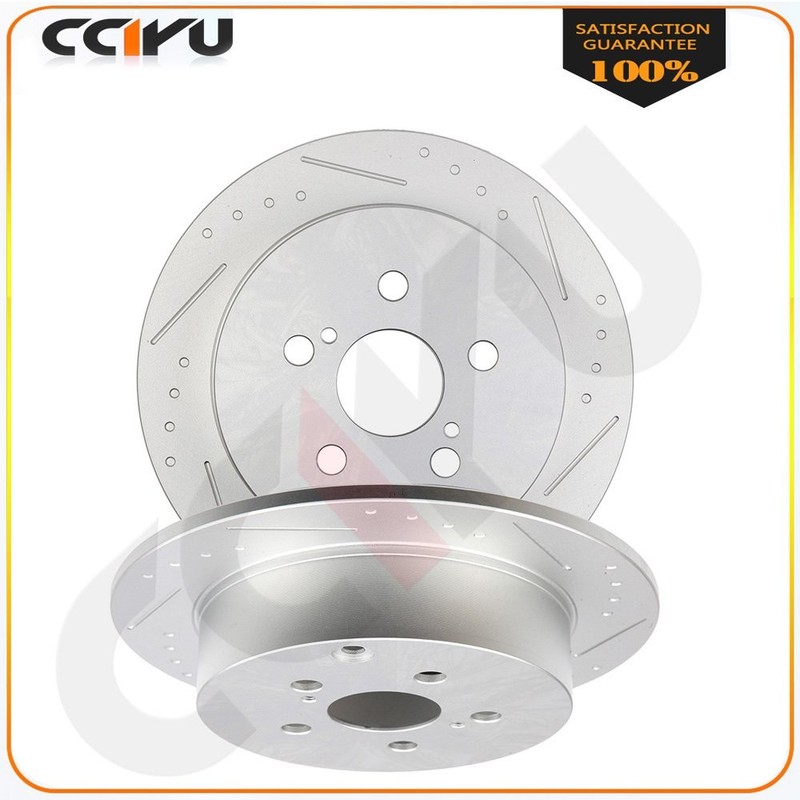Rear Performance Drilled Slotted Brake Rotors For Pontiac Vibe 2003 – 2006 GT