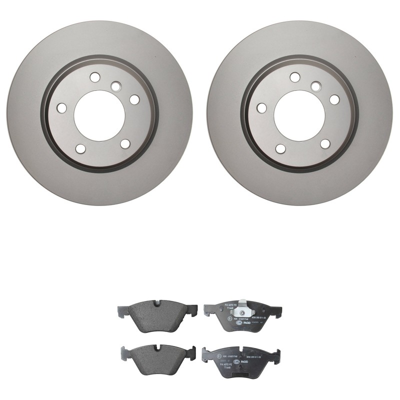 Hella Pagid Front 330mm Rotors Low-Met Disc Brake Pad Kit For E90 330i 330xi