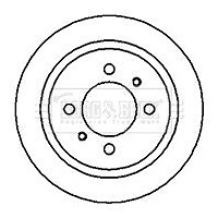 1x Brake Disc Rear Aim Fits Nissan Almera 1995-2000 1.4 1.6 2.0 D #1 4320658Y02 gallery