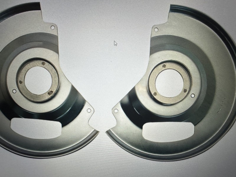 Classic Performance Wheel Dust Shields Brake Shields, Steel, Natural, Pair gallery
