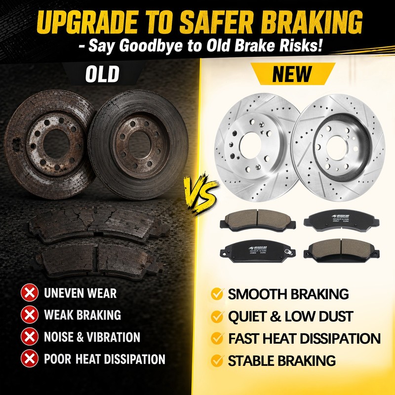 Disc Rotors Low Dust Ceramic Brake Pads for Toyota Lexus RX350 Sienna Highlander gallery