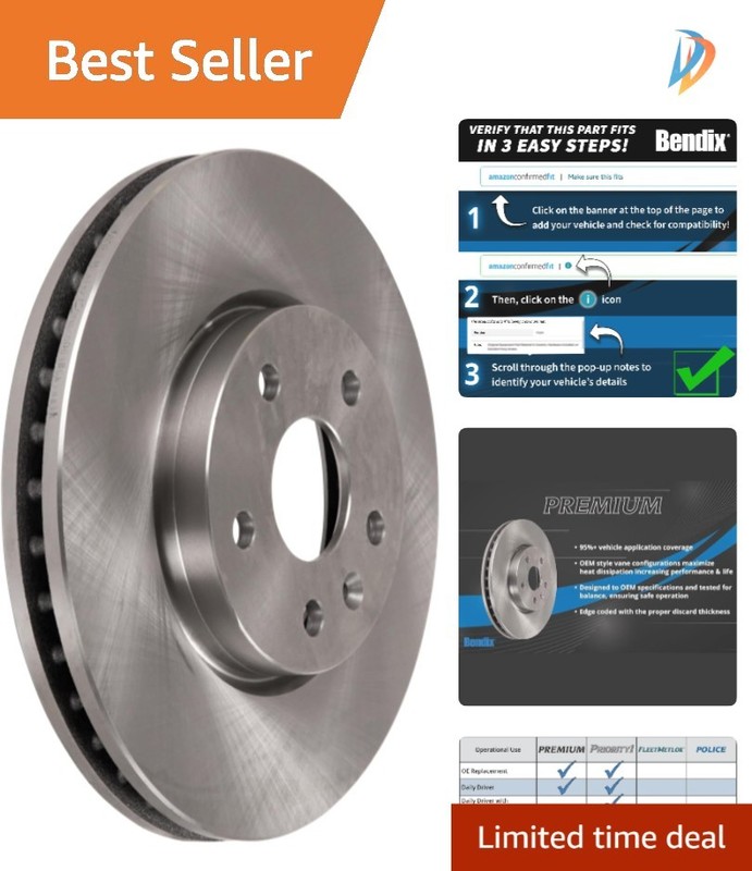 Machined Brake Rotor for Kia Forte 2013-2010 & Soul 2011-2010 – Quiet Operation