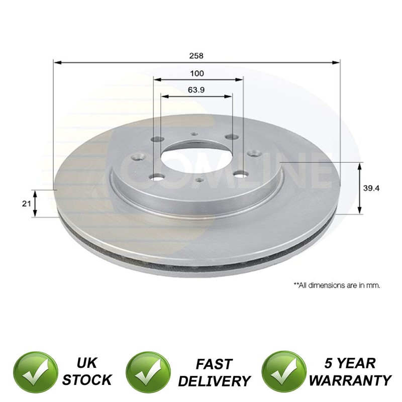 Brake Disc Front SJR Fits Honda Jazz 2004-2008 1.2 1.3 1.4 1.5 #1 45251SAAG50