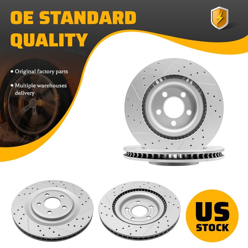 Front 13.58” & VENTED Rear 13.78” Brake Rotors for Lincoln Aviator 2020-2025