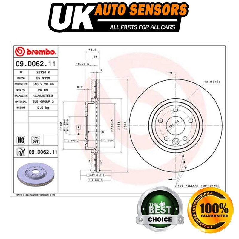 Fits Jaguar XE 2015- 2.0 D Brake Disc Front AST T4N1799 gallery