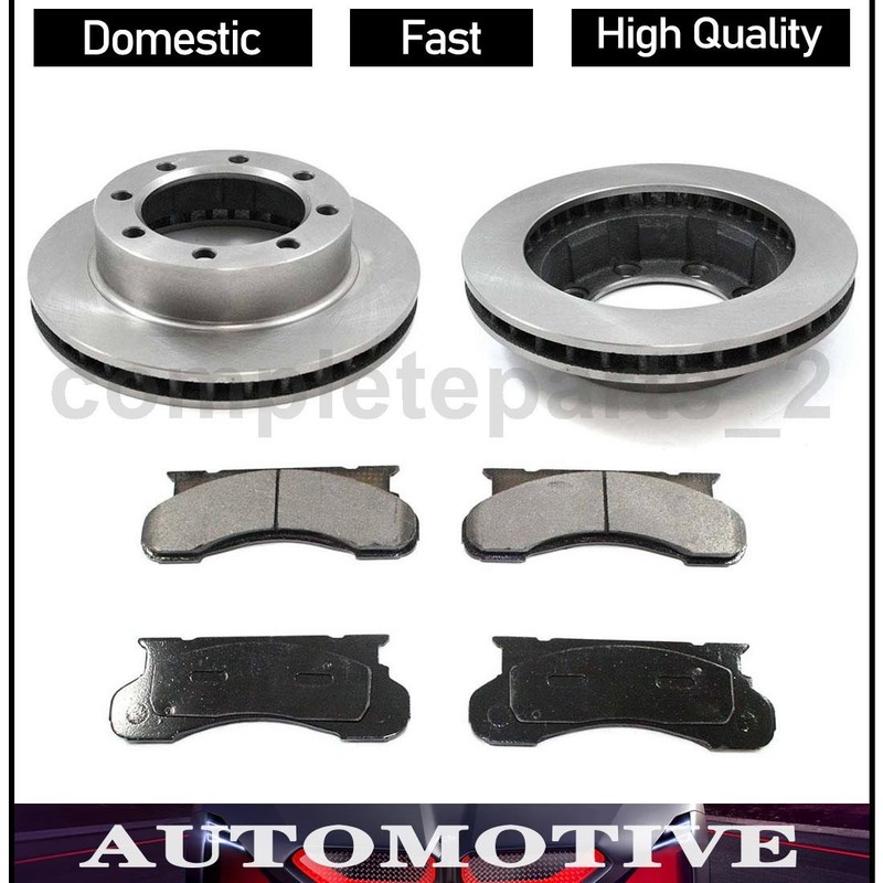 Front Brake Pad Set Brake Rotors Fits Ford F-250 4.9L 5.8L 7.5L 6.6L 5.0L 6.9L