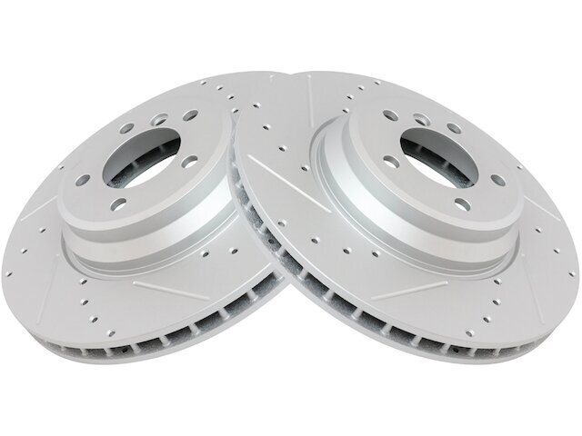 TRQ 33SQ34Y Front Brake Rotor Set Fits 2013-2015 BMW X1 xDrive35i 3.0L 6 Cyl