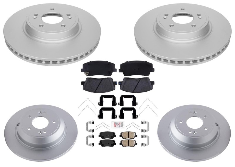Coated Brake Disc Rotors Brake Pad Set fits G70 Genesis 2019-2023 2.0L Automatic