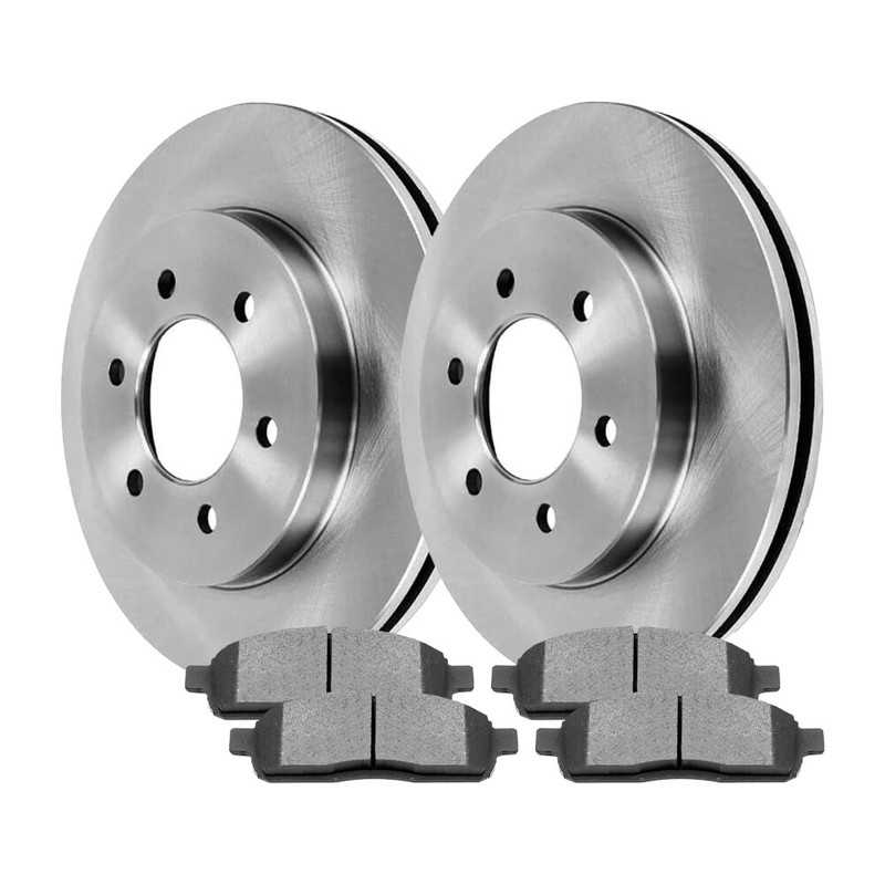Front Ceramic Brake Pad & Rotor Kit for Ford Lincoln F-150 Mark LT 4WD 6 Lug