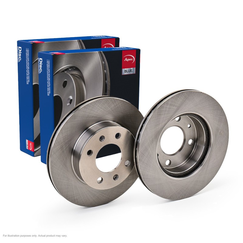 2x APEC Front Brake Discs For HYUNDAI i10 I (PA) 1.1 CRDi 2008-11 SDK6134
