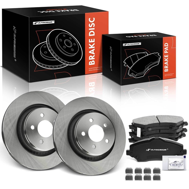 A-Premium Front Disc Brake Rotors & Ceramic Pads for Jeep Liberty KK 2009 2012