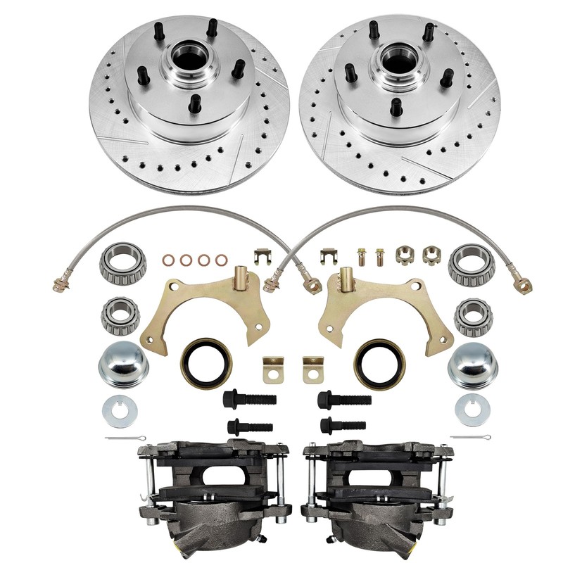 For Ford Mustang II Complete 11″ Front Disc Brake Kit, 5×4-3/4″ GM Bolt Pattern