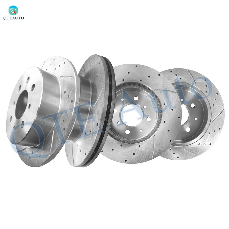 4 Front 262mm-Rear 239mm Drilled Slotted Brake Rotors To 1992-2001 Acura Integra