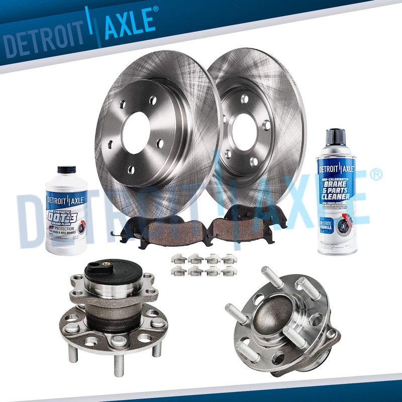 302mm Rear Rotor Ceramic Brake Pads Bearing Hub Kit for Jeep Compass Patriot 200