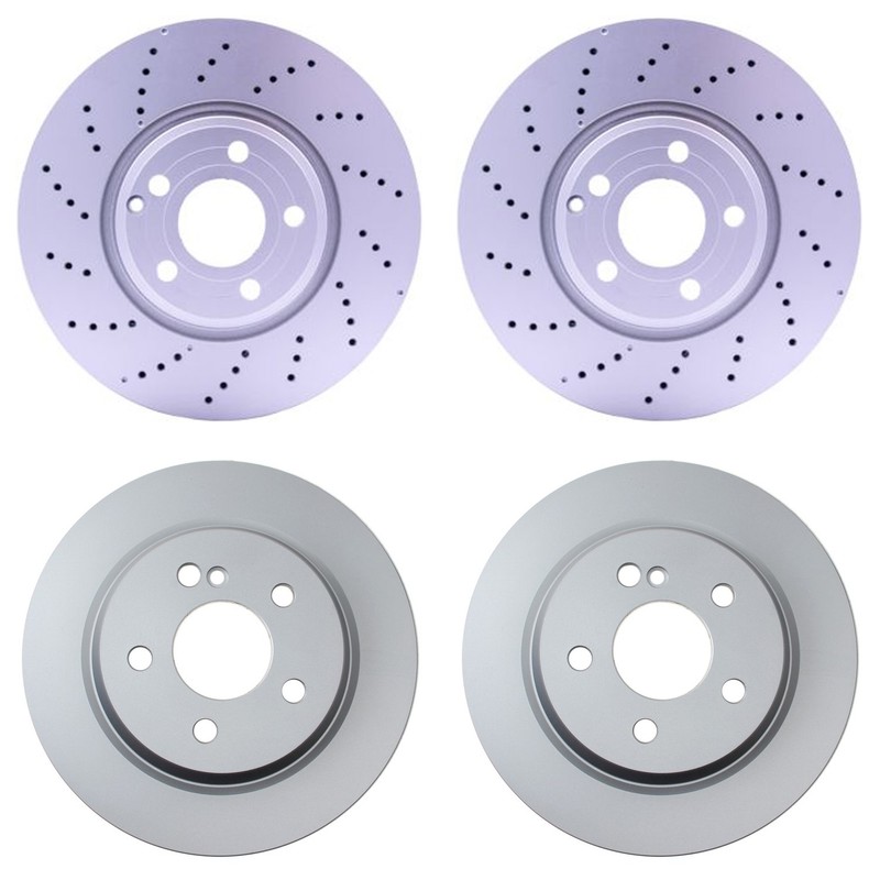 Hella Front 322mm Rear 300mm Brake Vented Rotors Kit For C218 CLS400 Sedan 15-17