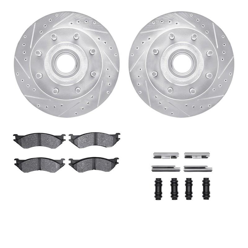 WGVH1-54025 R1 Concepts 2-Wheel Set Brake Disc and Pad Kits Front for F150 Truck