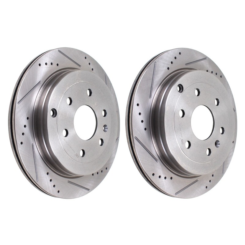 13.03" Rear Drilled Brake Rotors For Buick Enclave Chevy Traverse GMC Acadia gallery