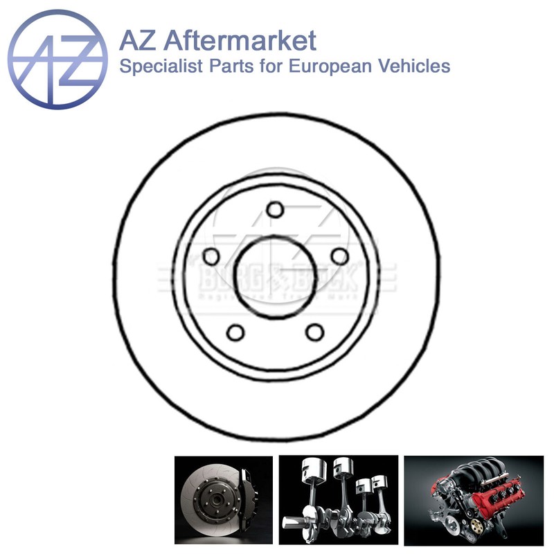 Fits Mitsubishi Lancer 2007- 1.5 1.6 1.8 D 2.0 AZ Front 1x Brake Disc 5105513AA