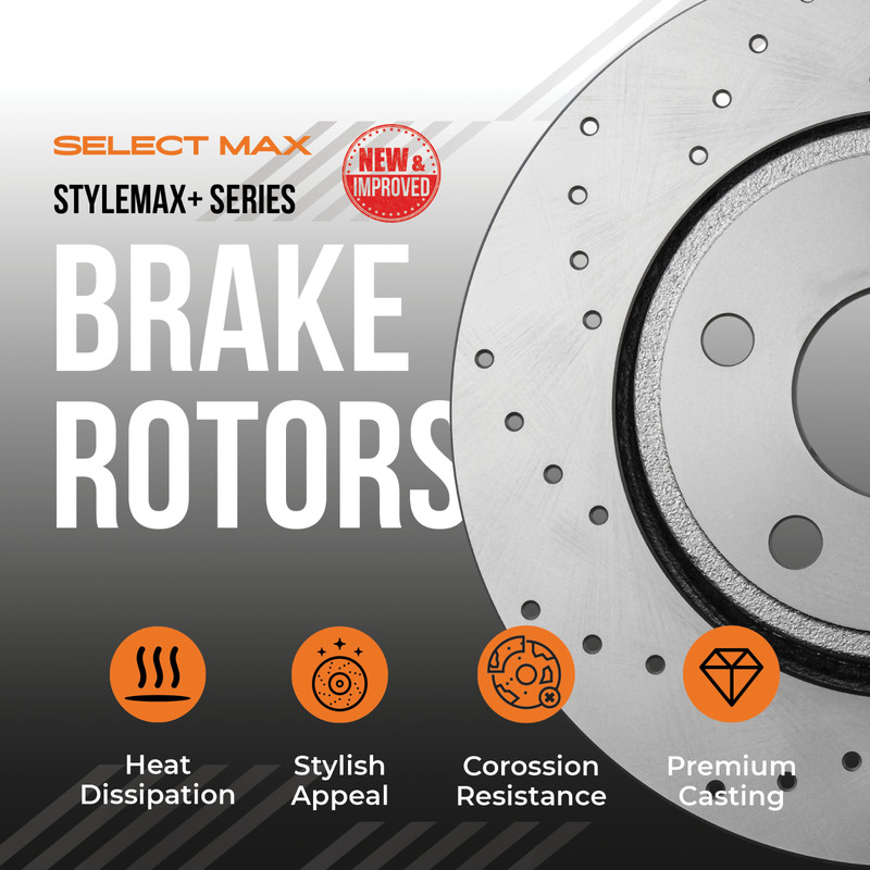 Front Drilled Geomet Rotors + Pads for Dodge Charger Challenger Chrysler 300 V6 gallery