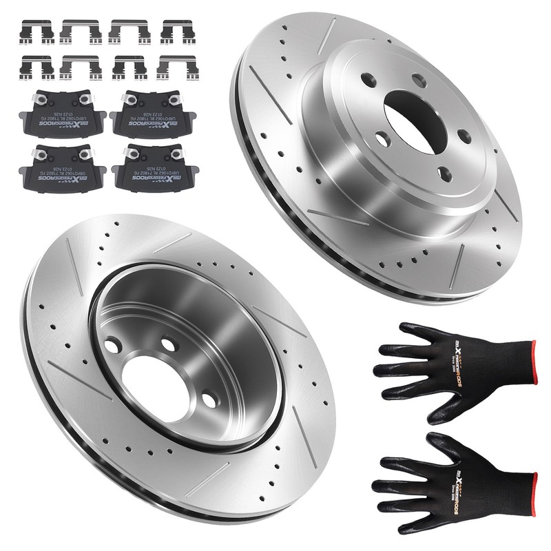 Rear Brake Rotors & Ceramic Pads Set for Dodge Challenger 2009-23 Charger 06-23