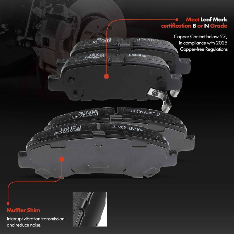Front & Rear Drilled Brake Rotors & Ceramic Pad for Nissan Maxima 09-17 V6 3.5L gallery