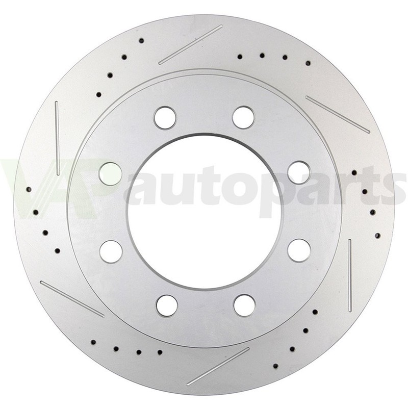 For Dodge Ram 1500 06-08 Drilled Rear Discs Brake Rotors and Ceramic Pads 352mm gallery