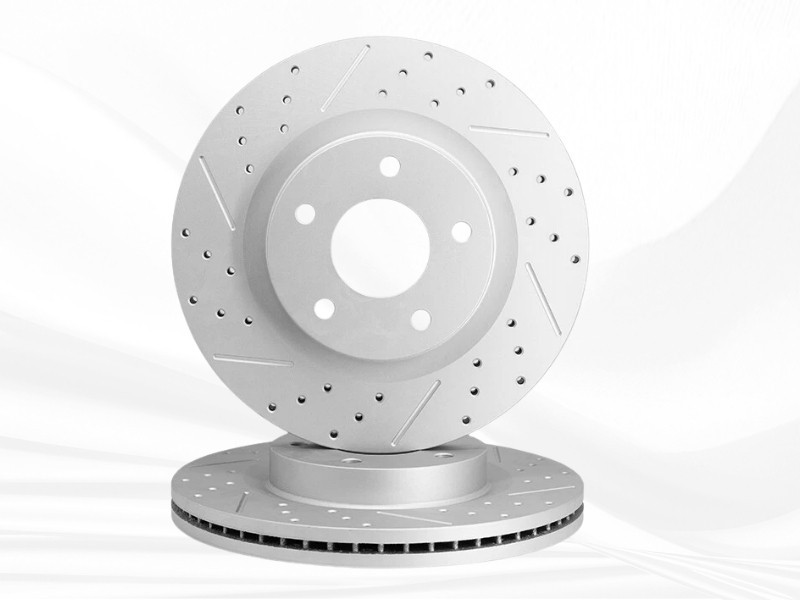 Left & Right Front Drilled Slotted Brake Rotors Set For Nissan Altima 2013-2023 gallery