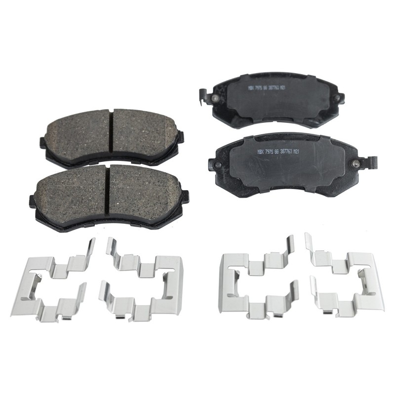 Front Ceramic Brake Pad Set For 1989-1996 Nissan 240SX 2-Wheel Set