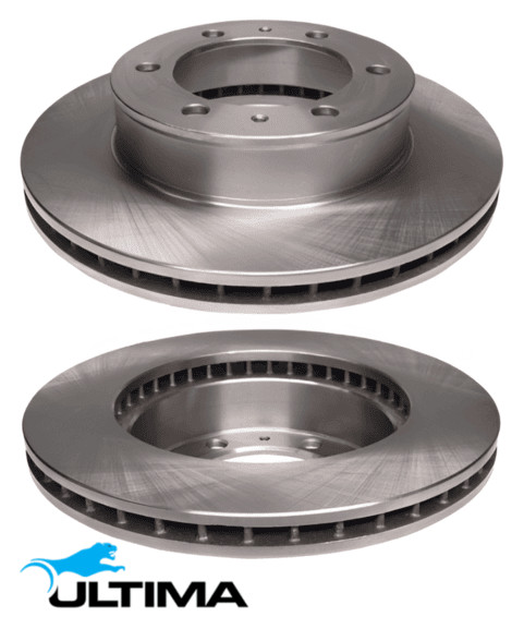 ULTIMA VENTED FRONT DISC BRAKE ROTOR SET FOR TOYOTA HILUX GGN25R 1GR-FE 4.0L V6