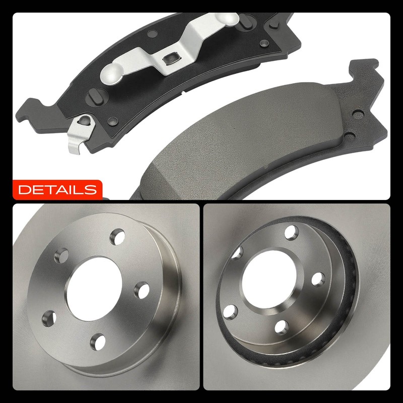 Front Disc Brake Rotor and Ceramic Brake Pads for Chevrolet Oldsmobile Pontiac gallery