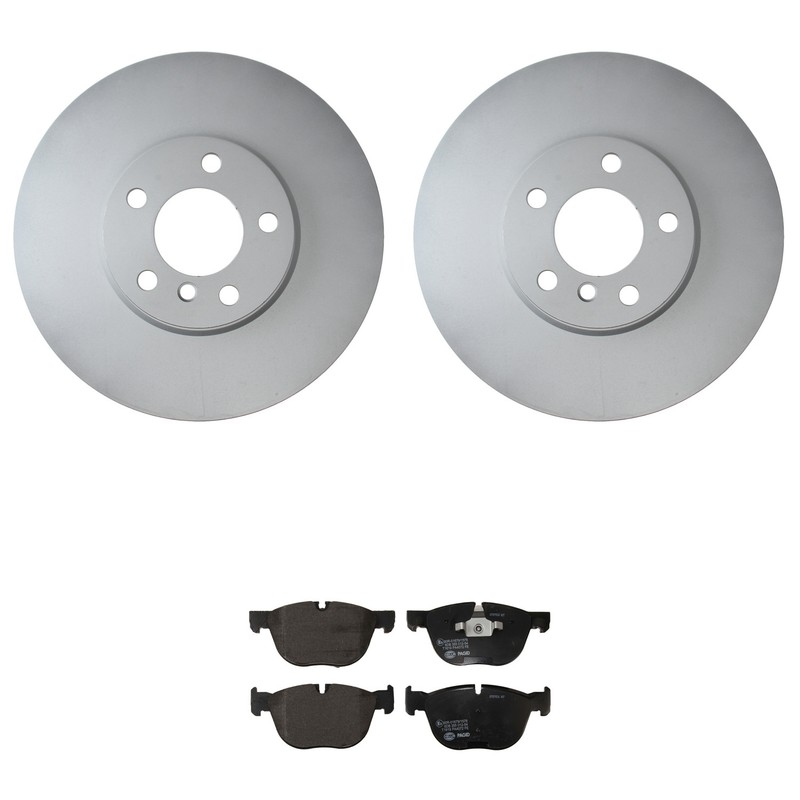 Hella Pagid Front 332mm Rotors Low-Met Disc Brake Pad Kit For F15 X5 F16 X6