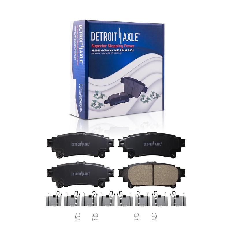 8pc Front Rear Brake Rotors Ceramic Brake Pads Kit for 2012-2017 Toyota Prius V gallery