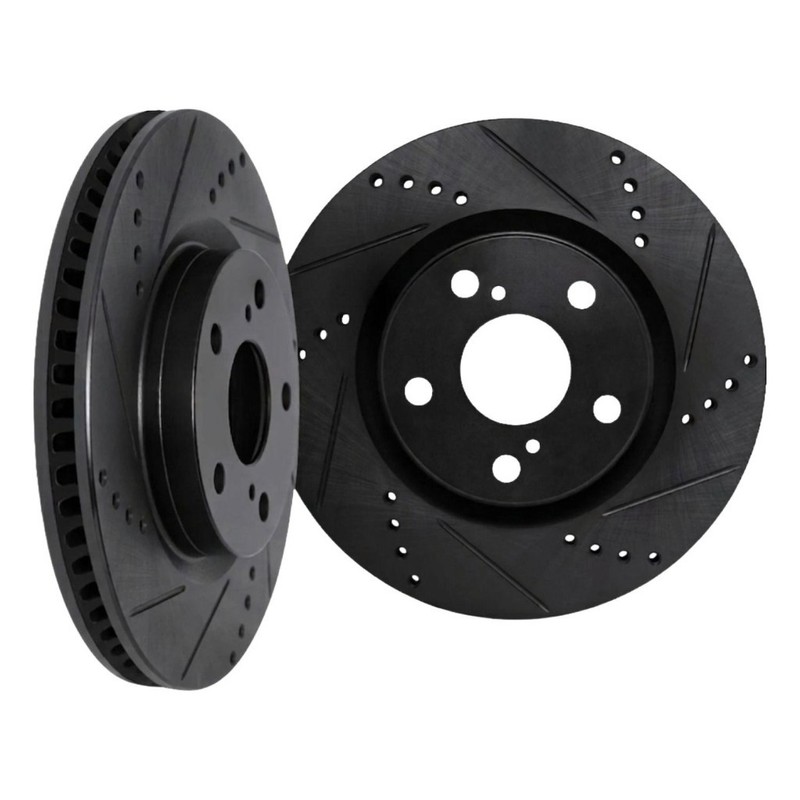 For Subaru WRX STI 2018-2021 Brake Rotor Set | Cast Iron | Black | Vented Rotor gallery