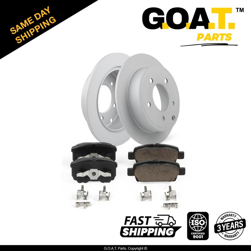 Rear Brake Rotors Disc Brake Pad Kit for 2008-16 Mitsubishi Lancer Chrysler 200