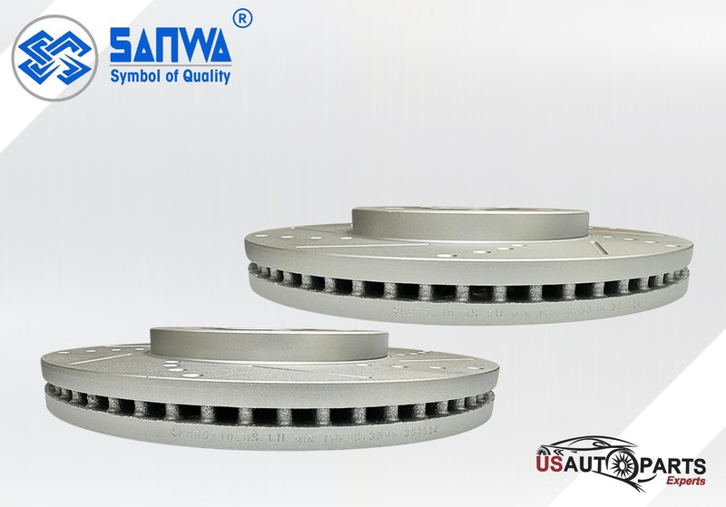 FRONT BRAKE ROTOR GEOMET VENTED DS &CERAMIC PAD KIT FOR FORD TOWN CAR 2003-2011 gallery