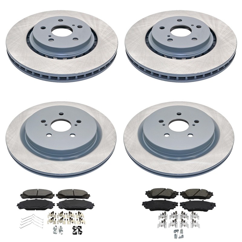 DuraGo Front Rear Rotors Bosch QuietCast Ceramic Brake Pad Kit for RX350L RX450h