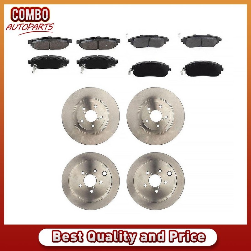 Front & Rear Brake Rotors Brake Pads Fits 2009-2010 Subaru Impreza
