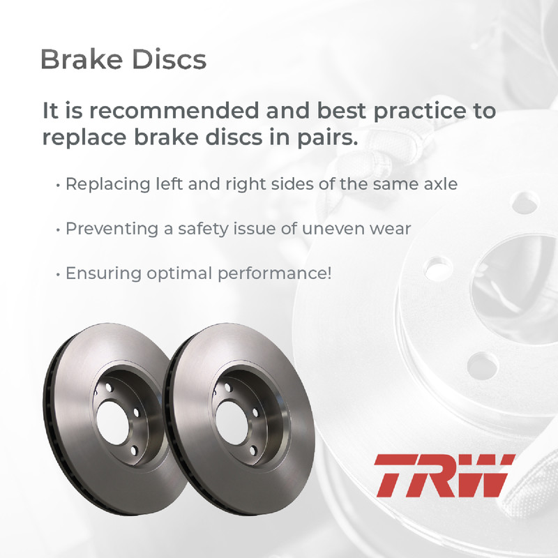 2x Brake Discs Pair Vented fits OPEL MOKKA 76 1.6D Front 2015 on 300mm Set TRW gallery