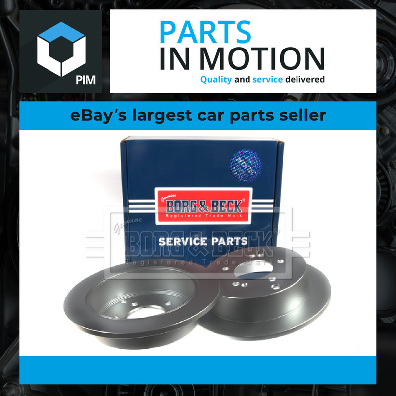 2x Brake Discs Pair Solid fits KIA SPORTAGE SL 2.0 Rear 2004 on 284mm Set B&B