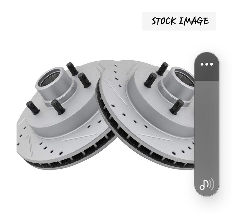 TRQ Front Performance Brakes Rotor Distilled Slotted Pair Set For 95 Through '99 gallery