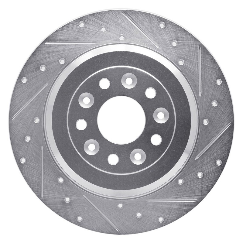 For Ford Explorer 11-19 Brake Rotor eLINE Drilled & Slotted 1-Piece Rear