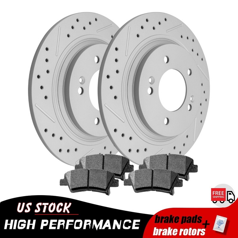 Rear Disc Brake Rotors Pads for 2014 – 2018 Kia Optima w/ Electric Parking Brake