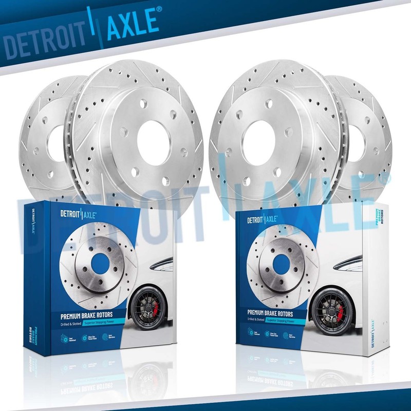 Front & Rear DRILLED SLOTTED Rotors for 2005 2006 2007 2008 – 2012 Pathfinder